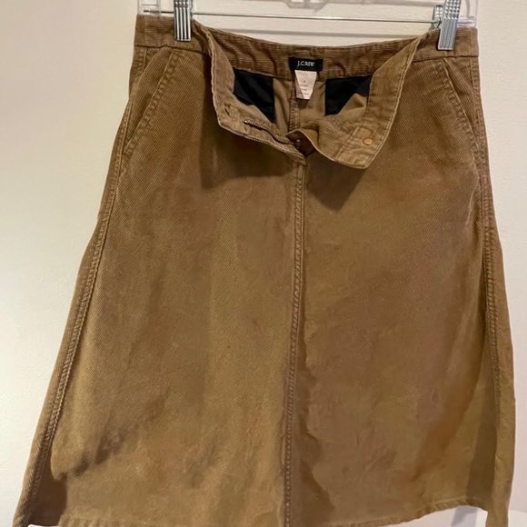 J. Crew Corduroy Skirt, Brown, size 0, A-line, Knee length - Picture 2 of 13